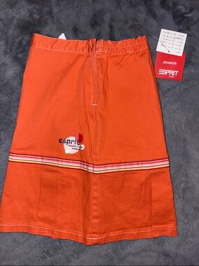 Esprit Bright Orange A-Line Skirt with Striped Trim Size 134